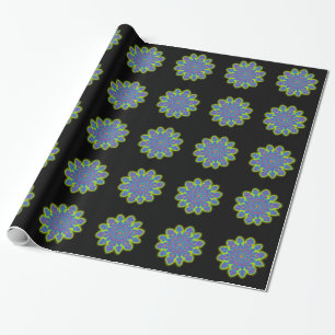 Oriental Snowflake Flower I + your backg. & ideas Wrapping Paper