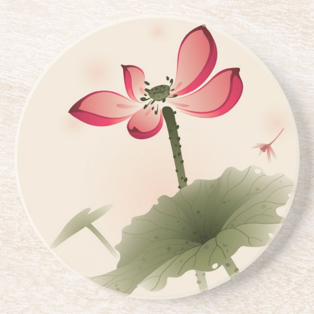 Oriental style Lotus Coaster (Front)