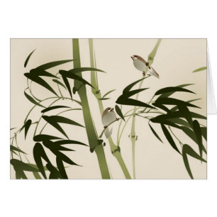 Oriental style painting, bamboo branches