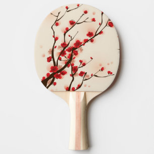 Oriental style painting, plum blossom in spring 2 ping pong paddle