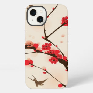 Oriental style painting, plum blossom in spring 3 iPhone 13 case