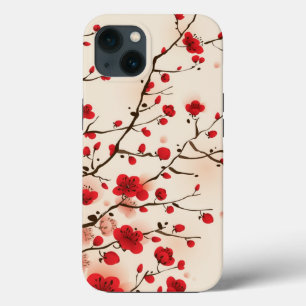 Oriental style painting, plum blossom in spring iPhone 13 case
