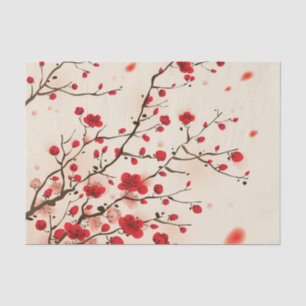 Oriental style painting, plum blossom in spring tissue paper