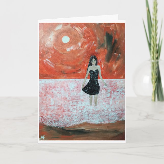 Oriental Sunset Painting by Alfred Fox Card (Front)