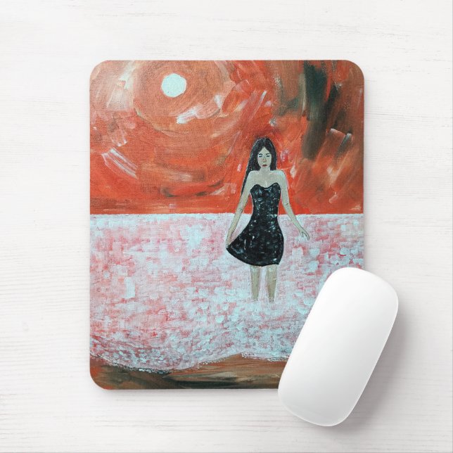 Oriental Sunset Painting by Alfred Fox Mouse Pad (With Mouse)