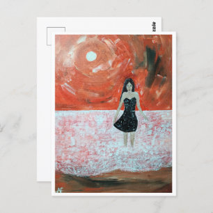 Oriental Sunset Painting by Alfred Fox Postcard