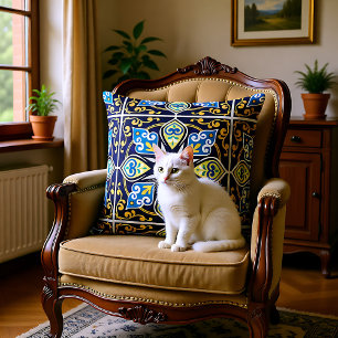Oriental tiles, Azulejos Cushion