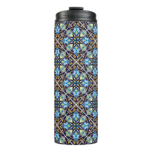 Oriental tiles, Azulejos diagonal  Thermal Tumbler