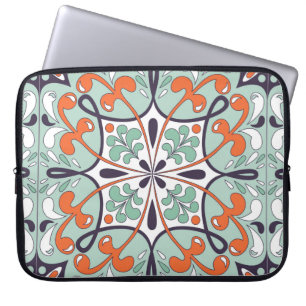Oriental traditional floral ornament, Moroccan til Laptop Sleeve
