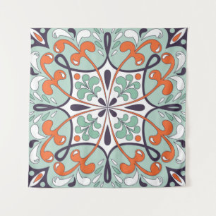 Oriental traditional floral ornament, Moroccan til Tapestry