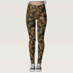 Oriental Traditional Hidden Dragon Leggings
