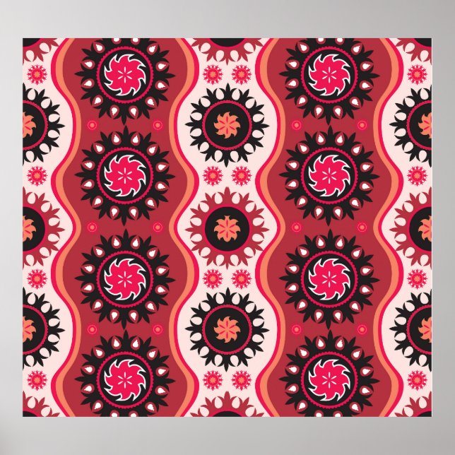 Oriental Traditional: Seamless Ornament Design. Poster (Front)