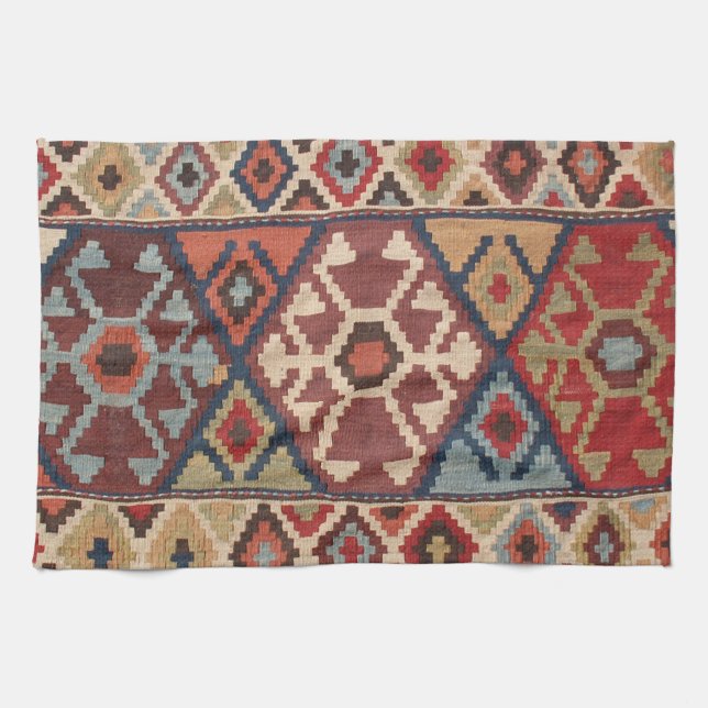 Oriental Turkish Carpet Tea Towel (Horizontal)