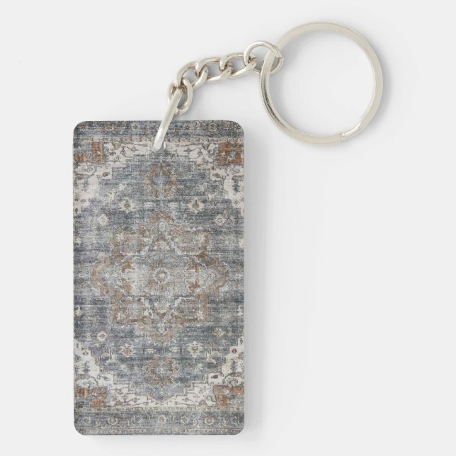 Oriental Turkish Persian Carpet Key Ring (Back)