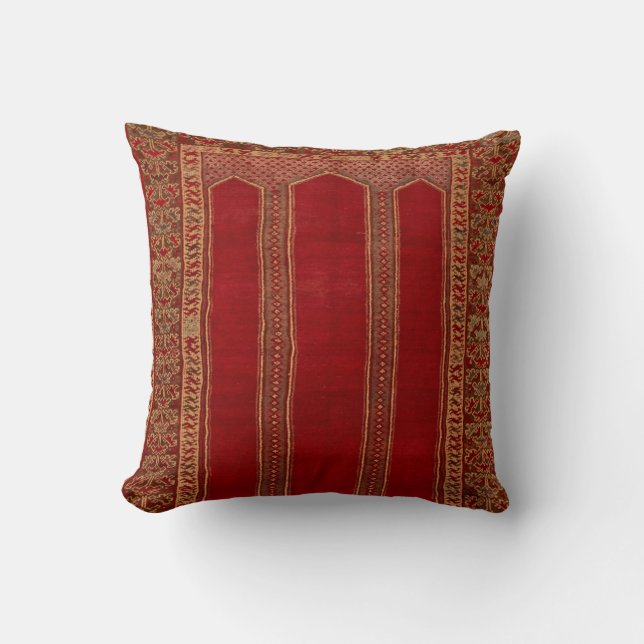 Oriental Turkish Persian Carpet  Red Cushion (Front)