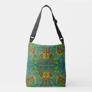 Oriental Watercolor Pattern V + your ideas Crossbody Bag