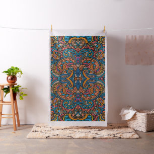 Oriental Watercolor Pattern VI + your ideas Fabric