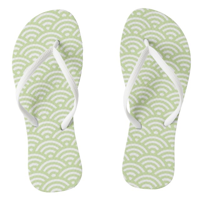 Oriental wave background jandals (Footbed)