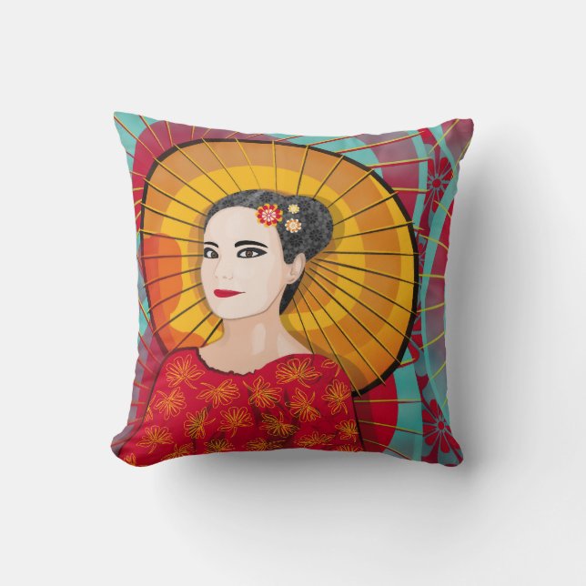 Oriental Woman pillow (Front)