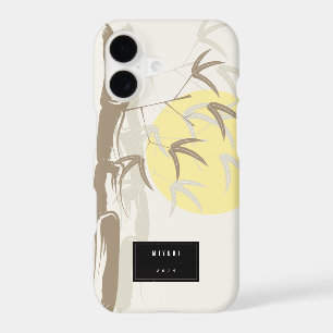 Oriental Yellow Sunrise Bamboo Garden Artistic Zen