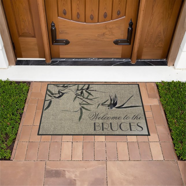 Oriental Zen Accent Bamboo Personalised Doormat (Outdoor)