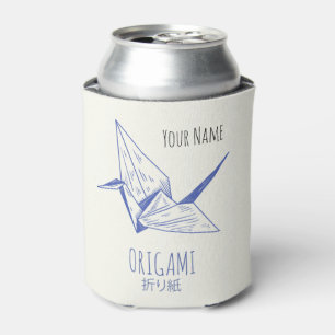 Origami Art Japanese Folding Art Retro Crane Can Cooler