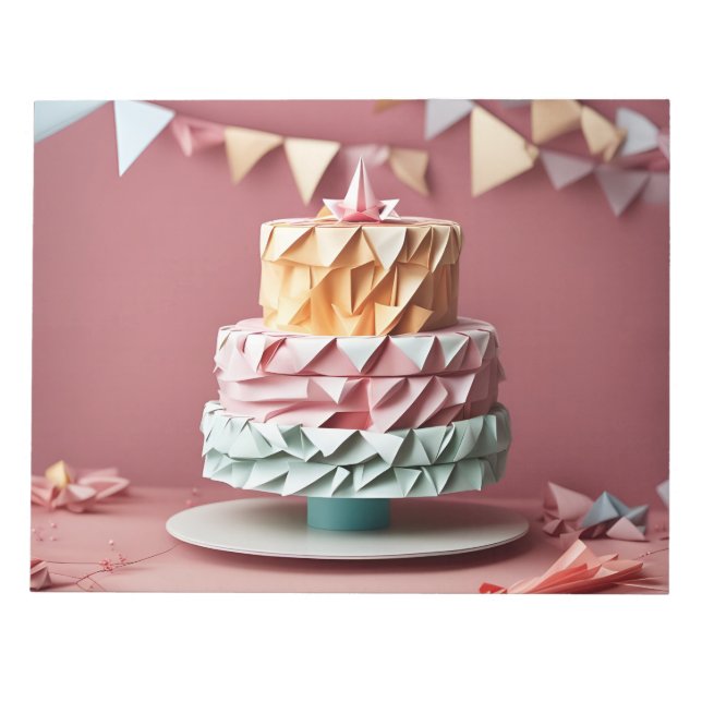 Origami Art - Sweetness for Your Celebration Notepad (Front)