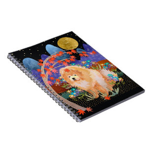 ORIGAMI AUTUMN Chow  spiral notebook