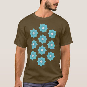 Origami blue flowers T-Shirt