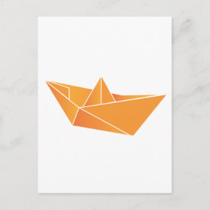 Origami Boat Postcard