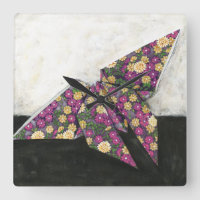 Origami Butterfly on Floral Paper