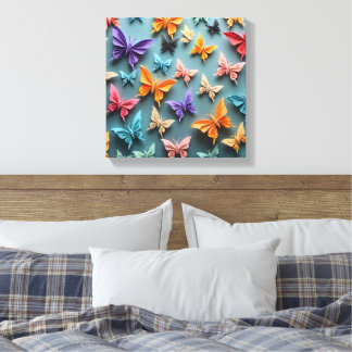 Origami Butterfly Pattern Canvas Print