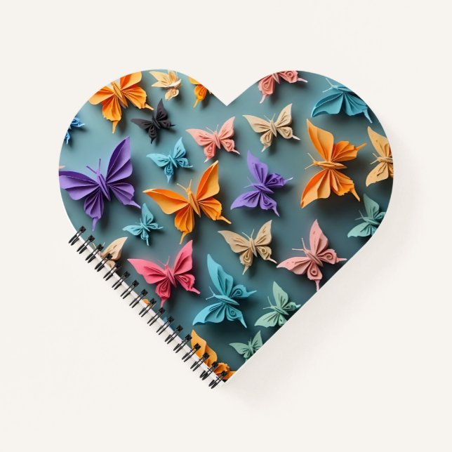 Origami Butterfly Pattern Notebook (Front)