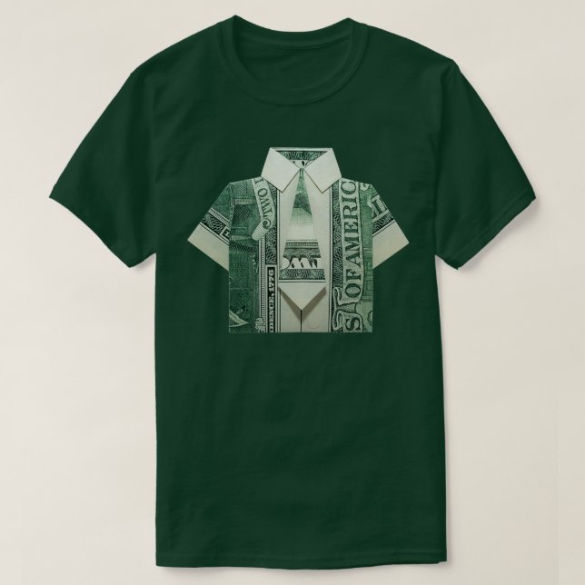 Origami Cash Money Dollars Business Ceo Texture Bo T-Shirt (Design Front)