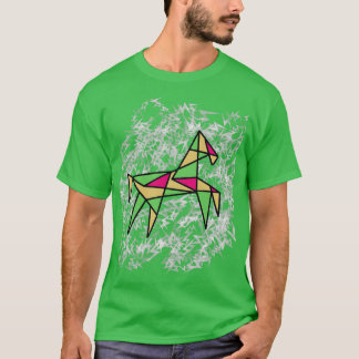 Origami colourful horse T-Shirt