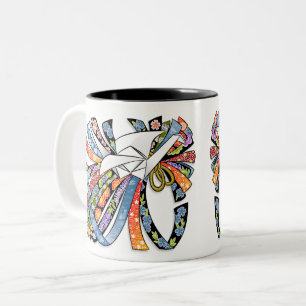Origami Crane Japanese Paper Good Luck Noshi 折 Two-Tone Coffee Mug