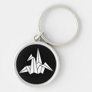 Origami crane key ring