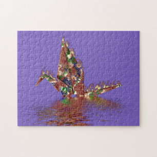 Origami Crane Postcard Jigsaw Puzzle