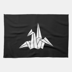 Origami crane tea towel