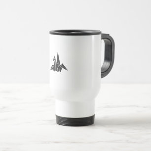 Origami crane travel mug