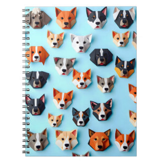 Origami Cute Dog - Soft and comfortable Notebook
