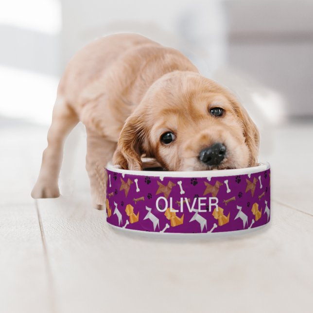 Origami Dogs Paw Prints & Bones Bowl (Creator Uploaded)