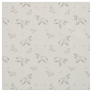 Origami Donkey on Linen color Fabric