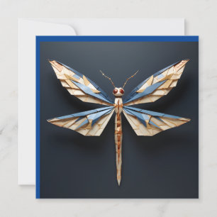 origami dragonfly invitation