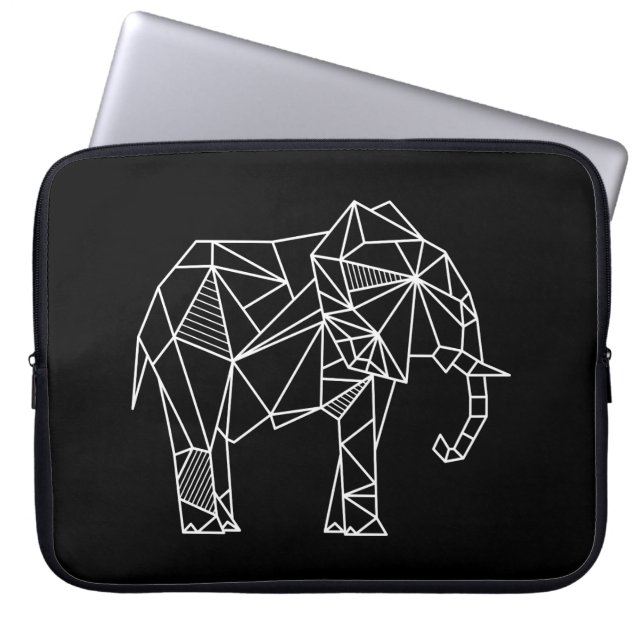 Origami Elephant Laptop Case (Front)