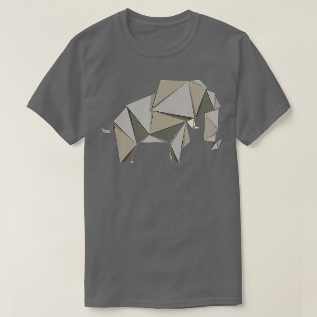 Origami Elephant  T-Shirt (Design Front)