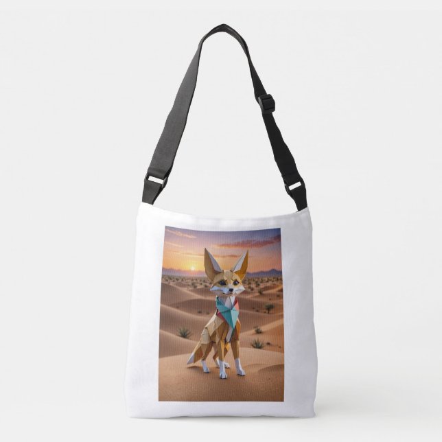 Origami Fennec fox tote bag (Front)
