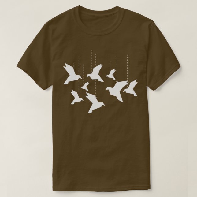 Origami Figures Paper Folding Japan Hobby Art Gift T-Shirt (Design Front)