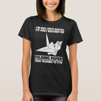 Origami Folding Paper for a Paper Crane   T-Shirt