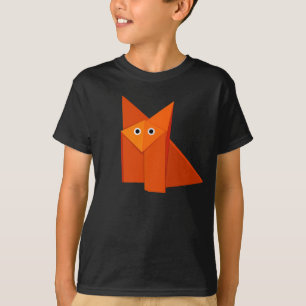 Origami Fox Cute Geometric Animal T-Shirt